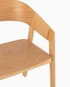 Elegant Sort Stol i Asketræ med Rebsæde – Ergonomisk Design til Spisestue og Opholdsstue, Sædehøjde 45,3 cm, Bæreevne 150 kg 6