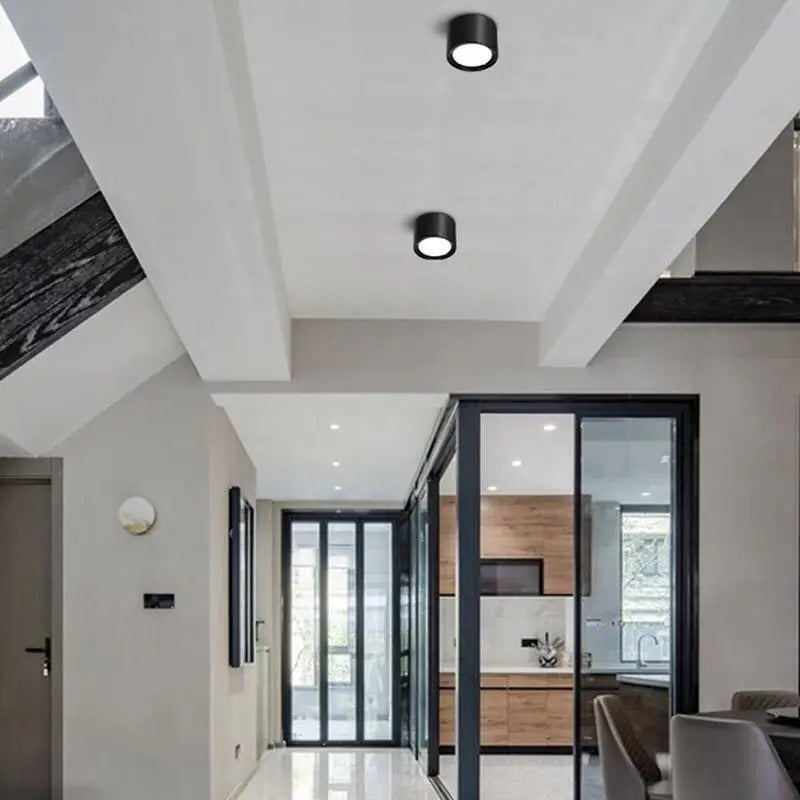 SYLFORM Downlight til Overflademontering – Justerbar Lystemperatur, Aluminium,120° Strålevinkel