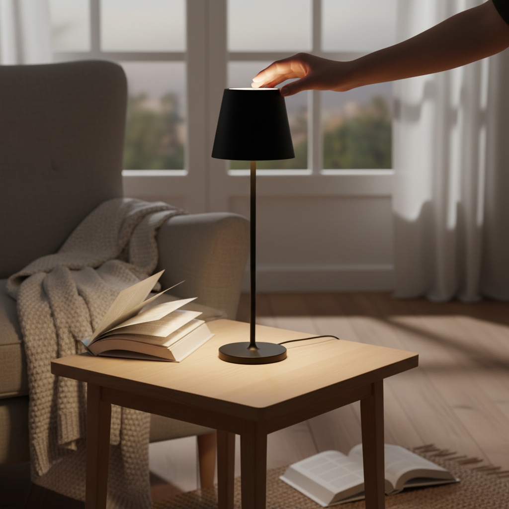 SYLFORM Trådløs Bordlampe Uden Ledning med IP54 Beskyttelse – Perfekt til Indendørs og Udendørs Brug